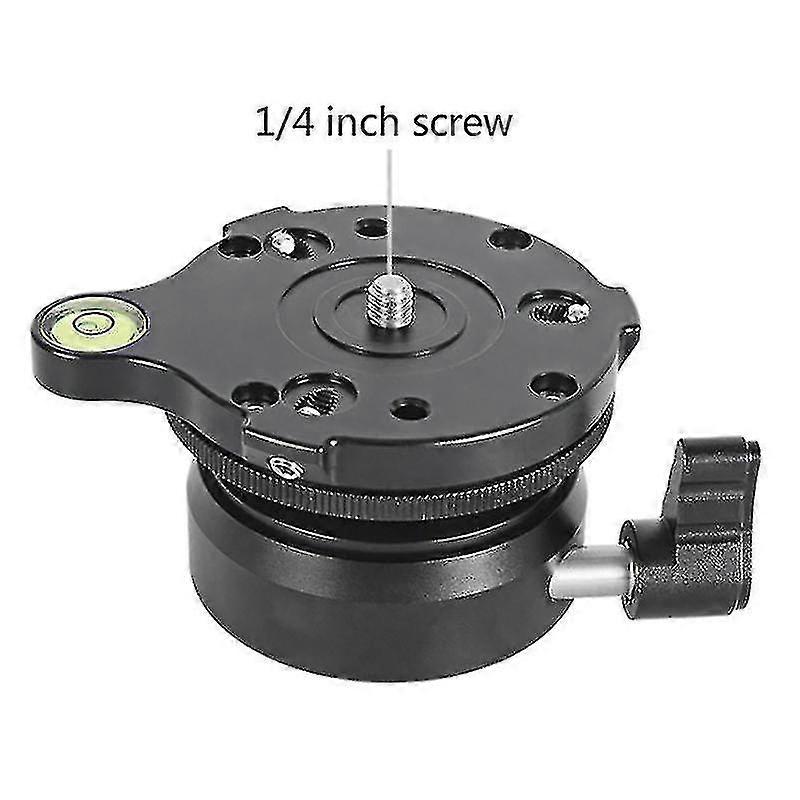 Tripod Leveling Base With Bubble Level Panoramic Head Tilted Up And Down