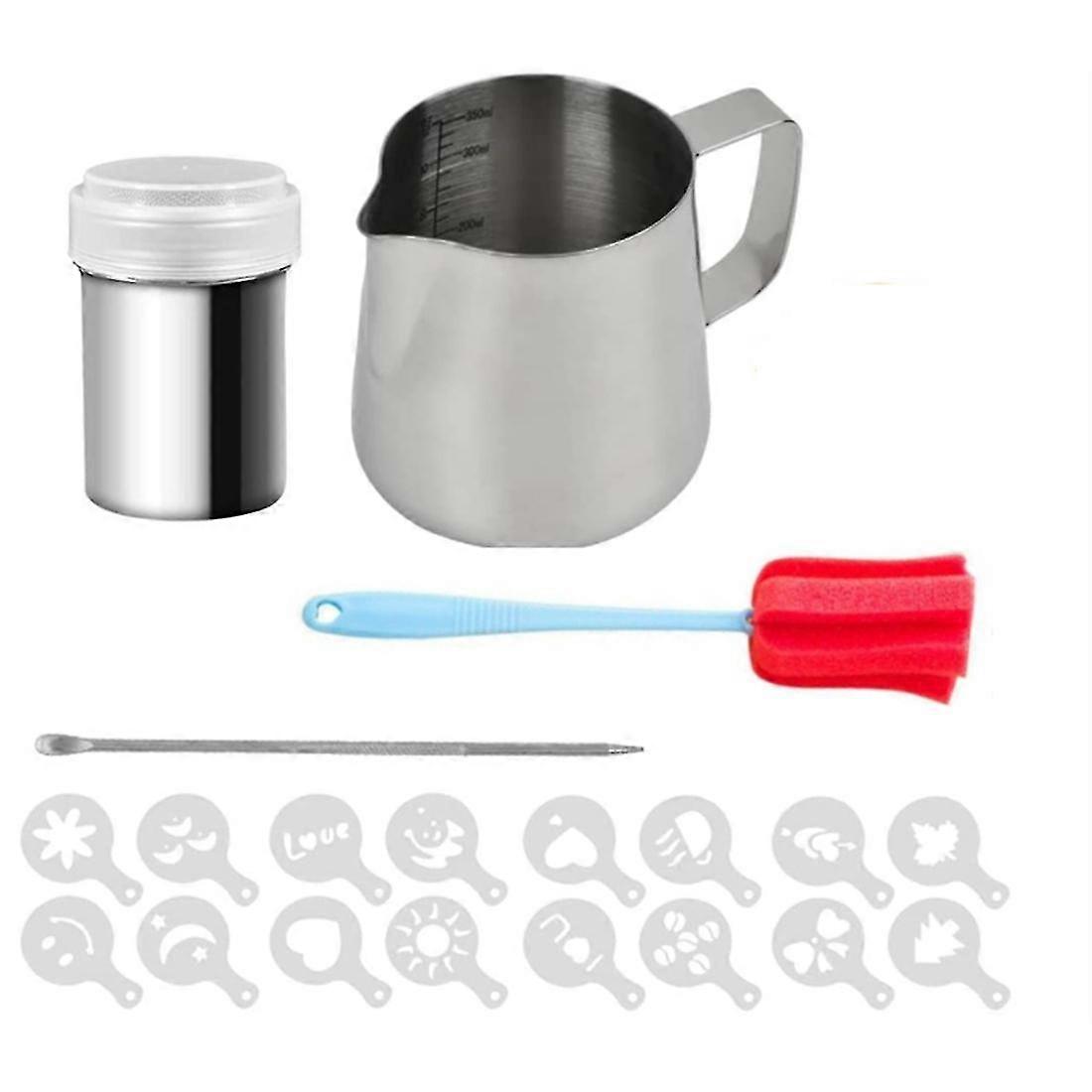 Milk Effervescent Pot With Internal Measurement 12oz,steam Pot For Coffee Cappuccino Latte Art For