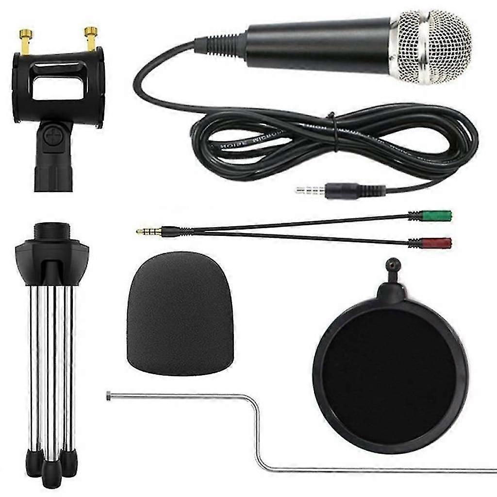 Microphone Metal Condenser Microphone For Pc / Laptop Recording Microphone, Microphone Set, Home Studio Set, Condenser Microphone, Microphone Holder