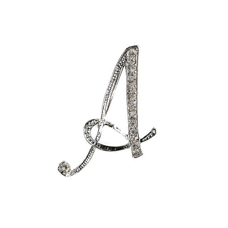 Bogstavstifter Indledende Rhinsten Broche