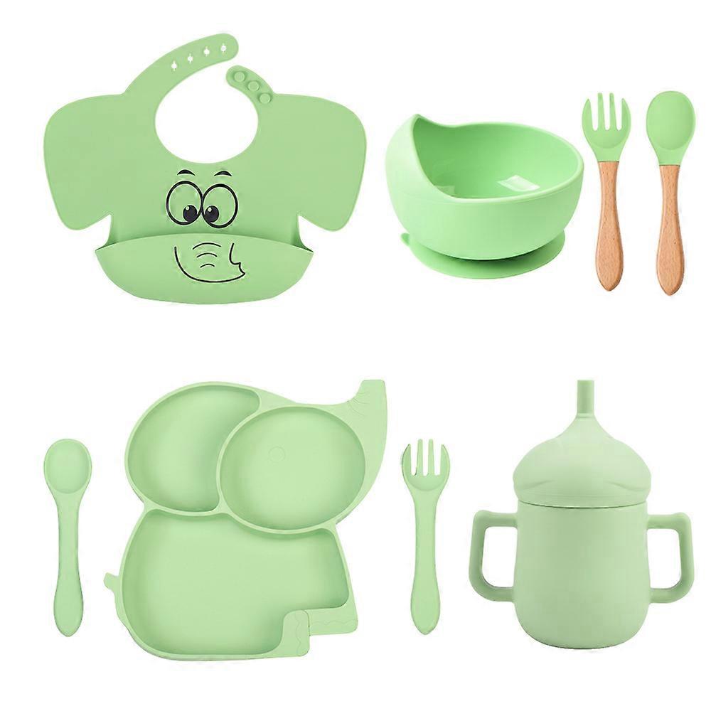 Elephant compartment silicone eating plate