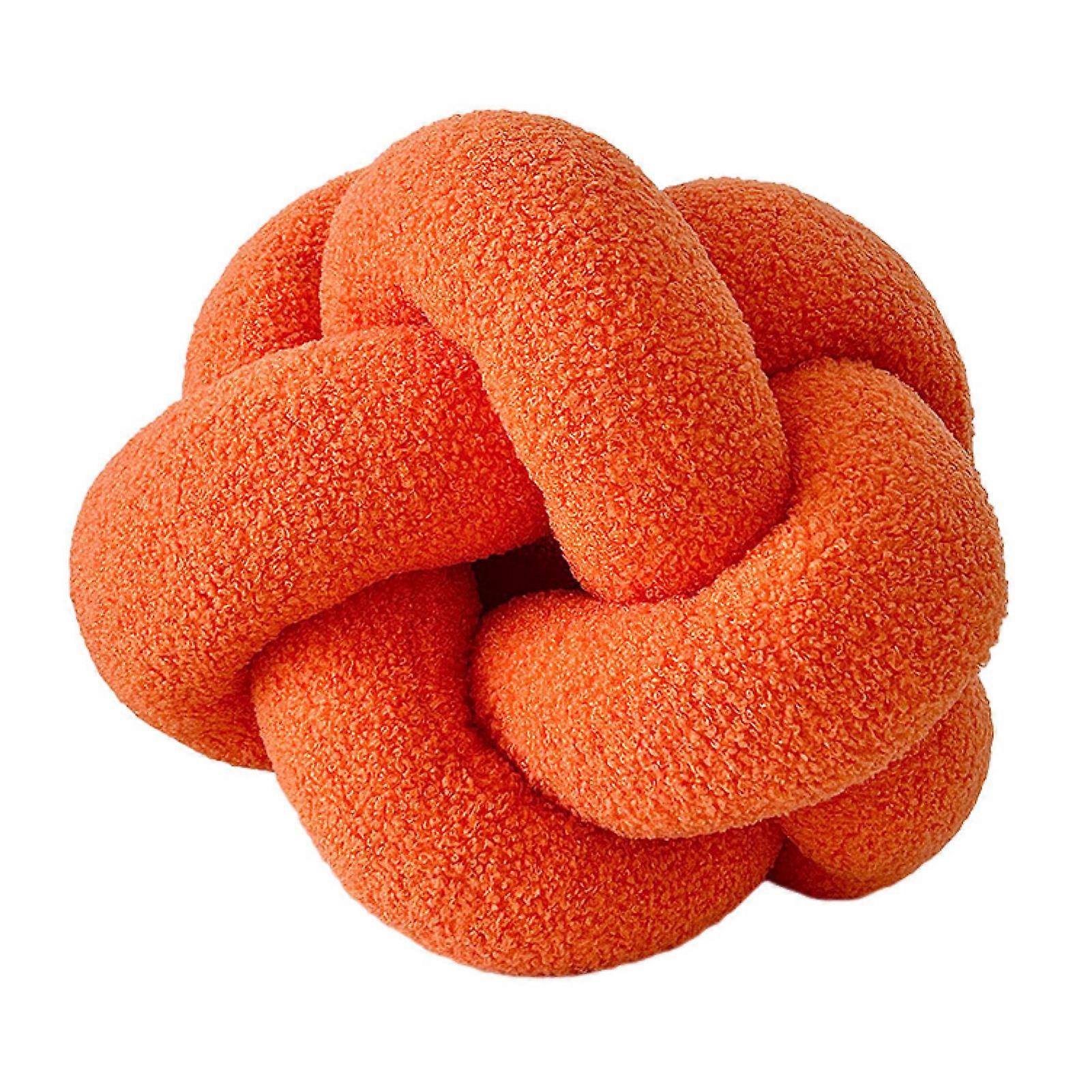 Pillow Manual Braided Knot Round Ball Shape Plush Elastic Sleeping Companion Sofa Couch Decoration Throw Pillow Photography Cushion