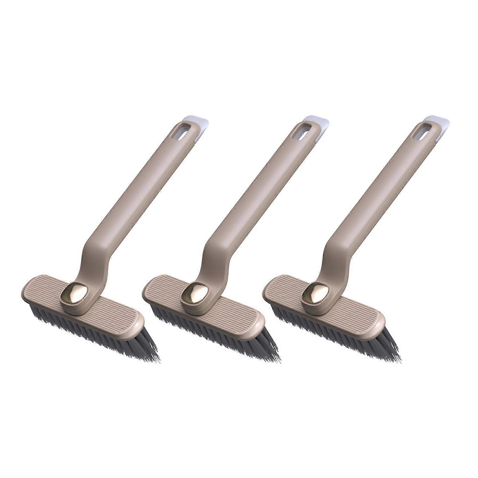 3Pcs Multi-Function Rotating Crevice Cleaning Brush V-Shaped Hard Bristle Design Crevice Gap Brush Kitchen Corner Cleaning Tool