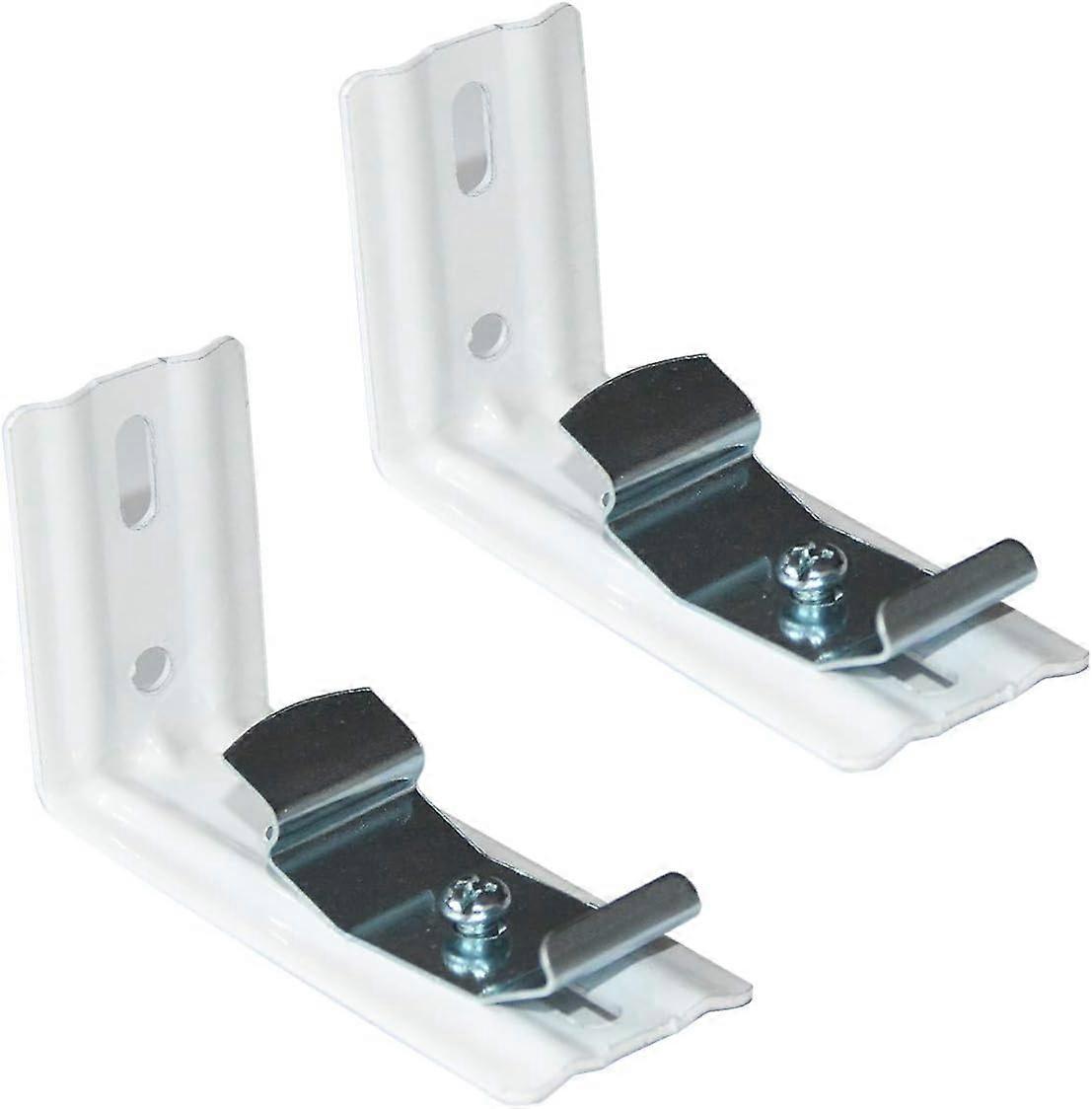 L Brackets 4pcs 3" (76mm) Long White Vertical Blinds with Head Rail Width 1-1/2" (38mm) External Mounting Bracket Clips