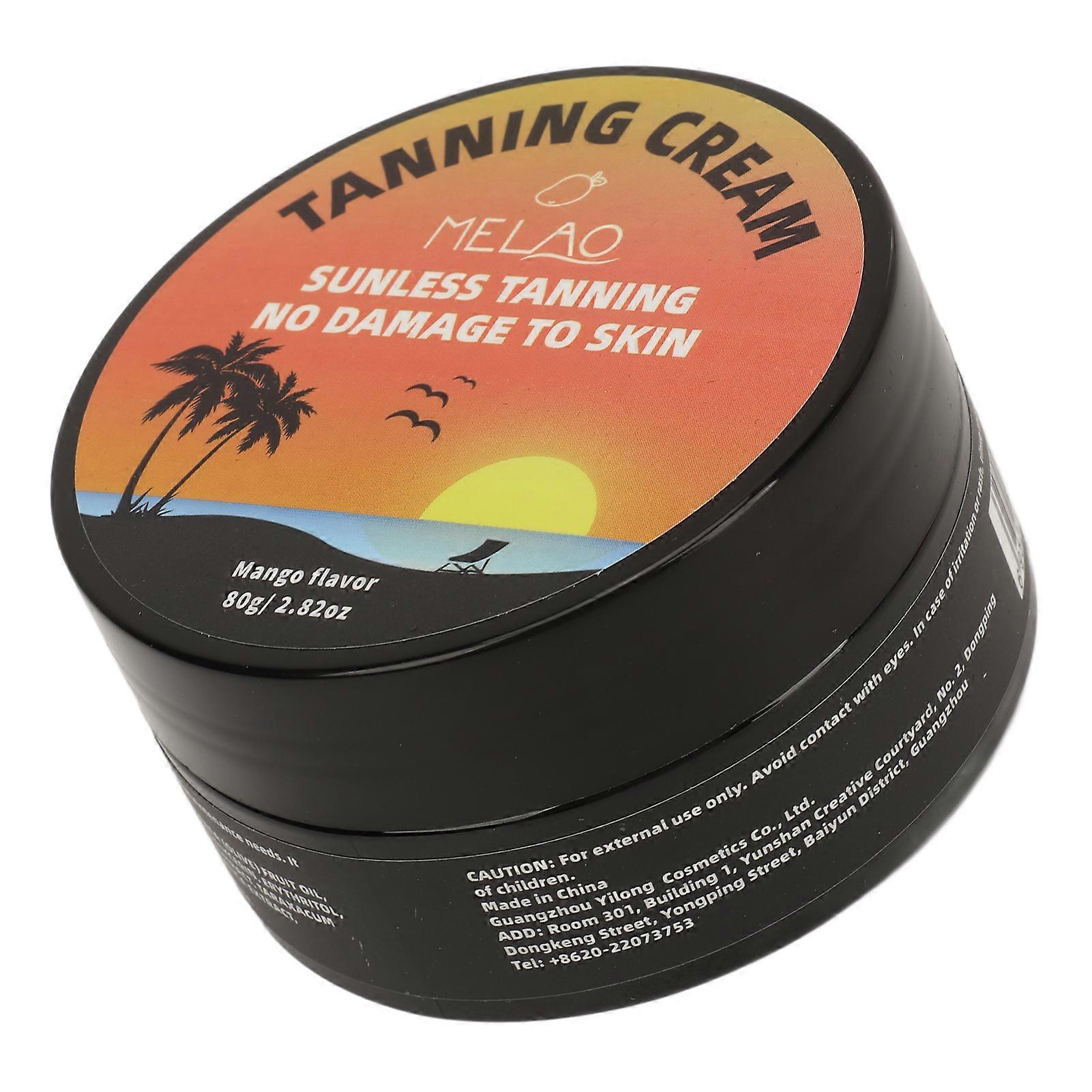 Tanning Cream Herbal Extract Moisturizing Waterproof Self Tanner Cream for Swimming 2.8 Oz