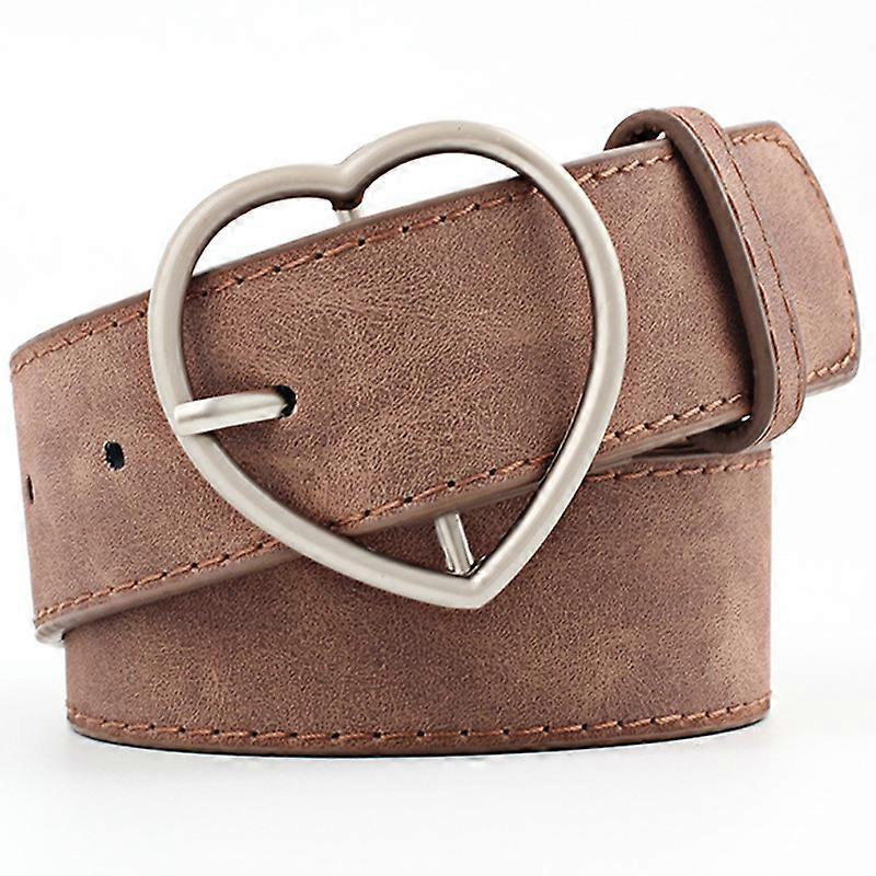 Womens Heart Buckles Belt Jeans Waistband Durable Waisted Strap