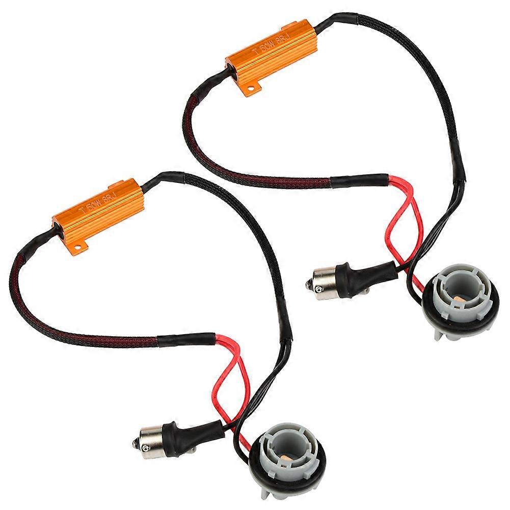 2個/セット 負荷抵抗コネクタワイヤ配線ハーネス LEDターンシグナルライト 1156