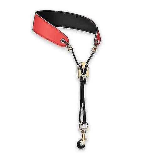 Correa para el cuello del saxofón, banda de cuero para el cuello con gancho de metal para alto / tenor / barítono / soprano Sax1pcs)