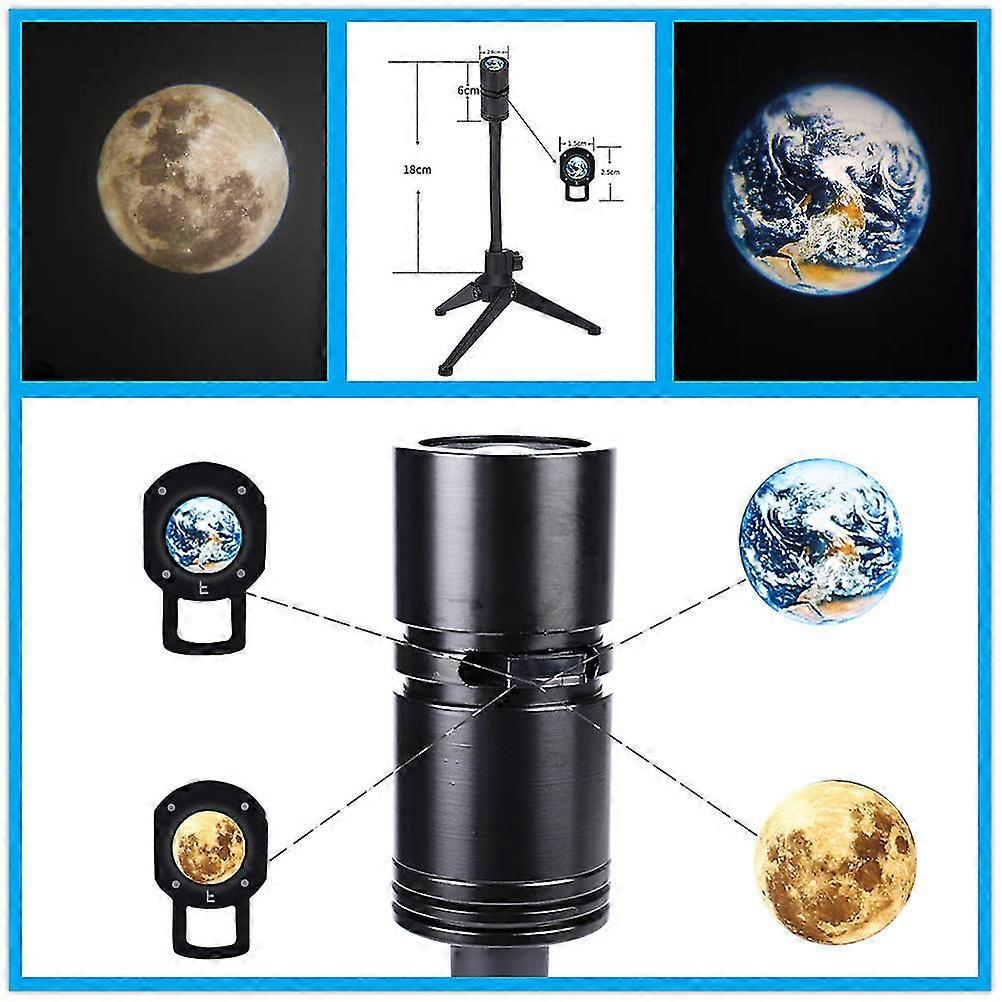 Moon Lamp Projector Night Light, 360 Rotatable Moon Lamp Usb Powered Lighting, Romantic Atmosphere Lamp For Selfie Background Bedroom Decor