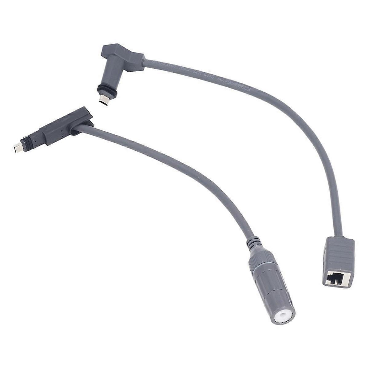 Male to RJ45 Adapter, RJ45-1 RJ-2 Cable RJ45 Female Connectors, 24AWG 1200Mbps Waterproof Cable RJ45 Adapter for Router