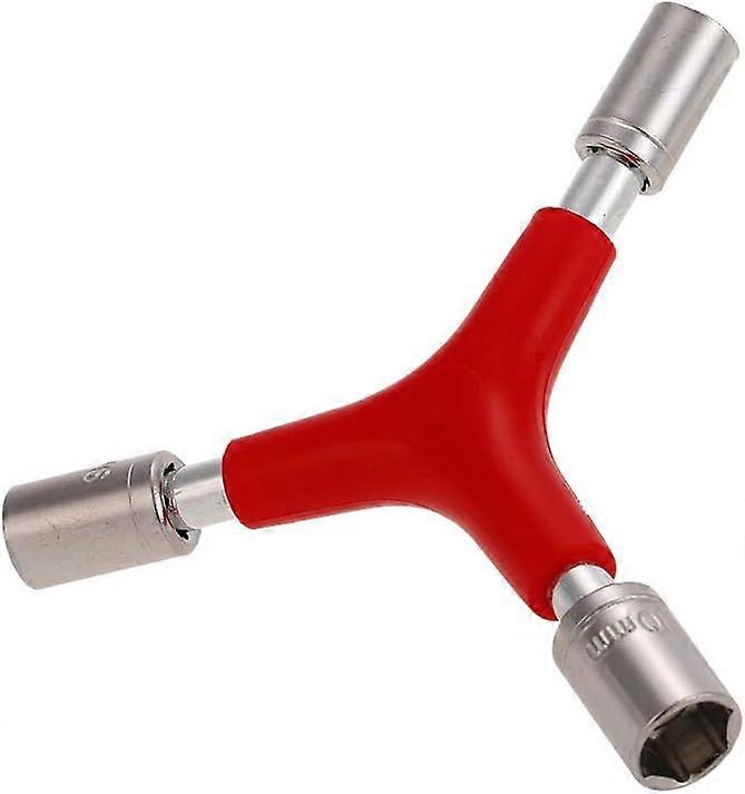 Y-Type Triangle Hex Nut 8mm 9 mm 10mm 3-Way Socket Wrench Spanner FPV Quadcopter Propeller Practical and Popularred)(1pcs)