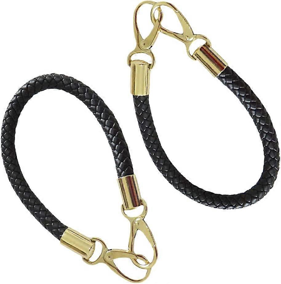 Handbag Handle 2 Pieces Handbag Handles Leather Strap Shoulder Bag Strap Black Leather Handbag Shoulder Strap with Hooks for Handbag Bag DIY 50cm