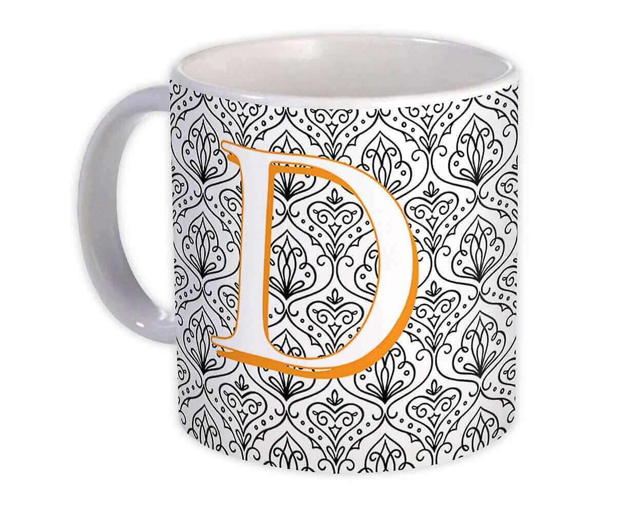Gift Mug: Monogram Letter D Alphabet