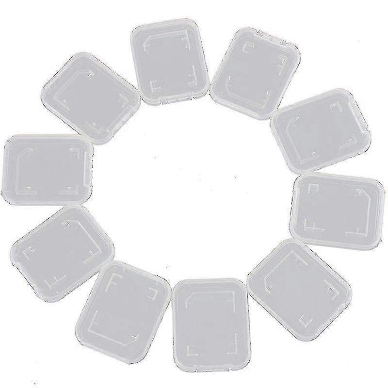 10pcs/set Sd Sdhc Memory Card Transparent Storage Box Protective Case Holder