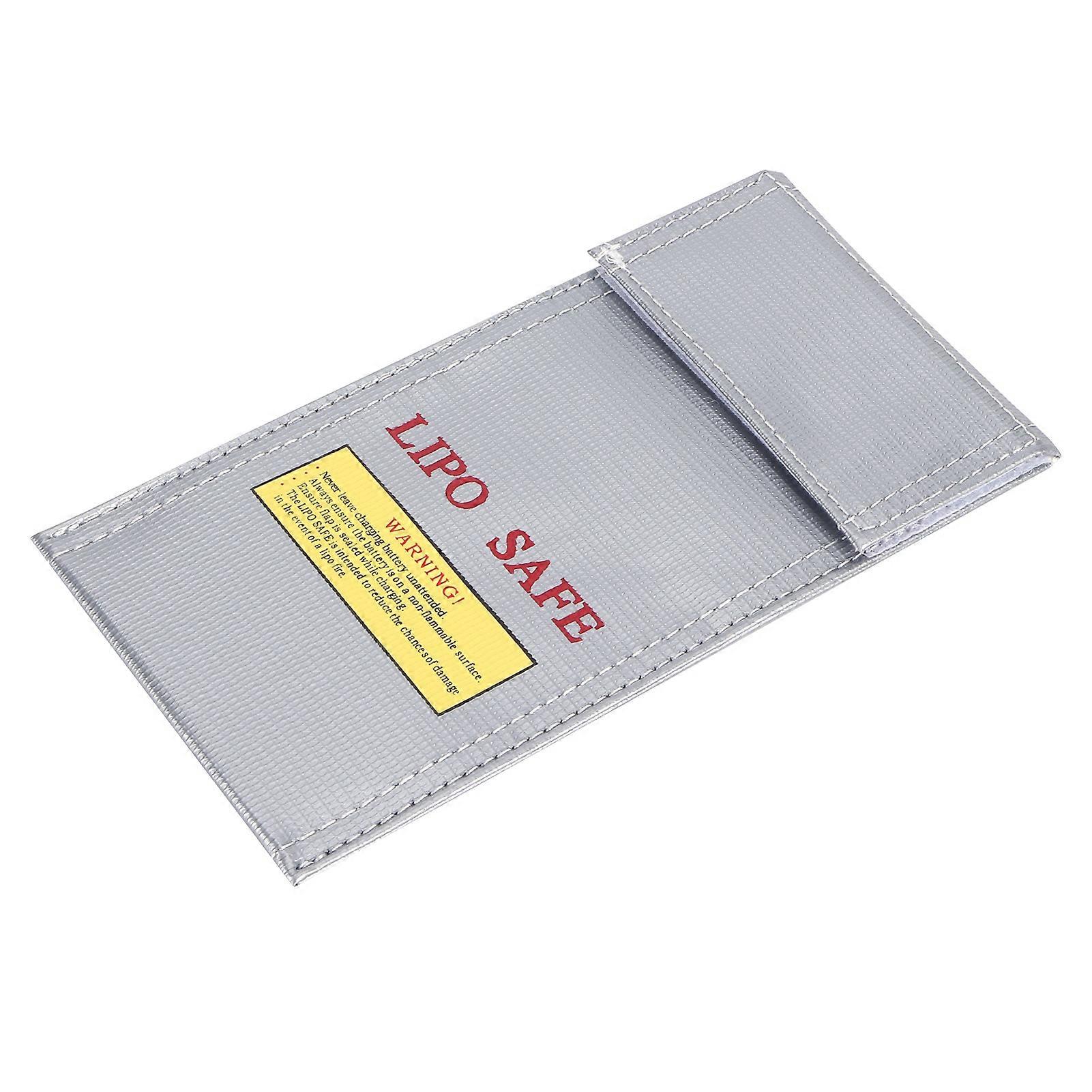 10x20cm Lithium Ion Battery Safe Fireproof Storage Bag Explosion Proof Protector
