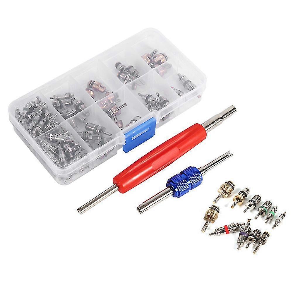 102pcs Assortment Remover Tool Valve Core Set Auto Air Conditioning Accessories