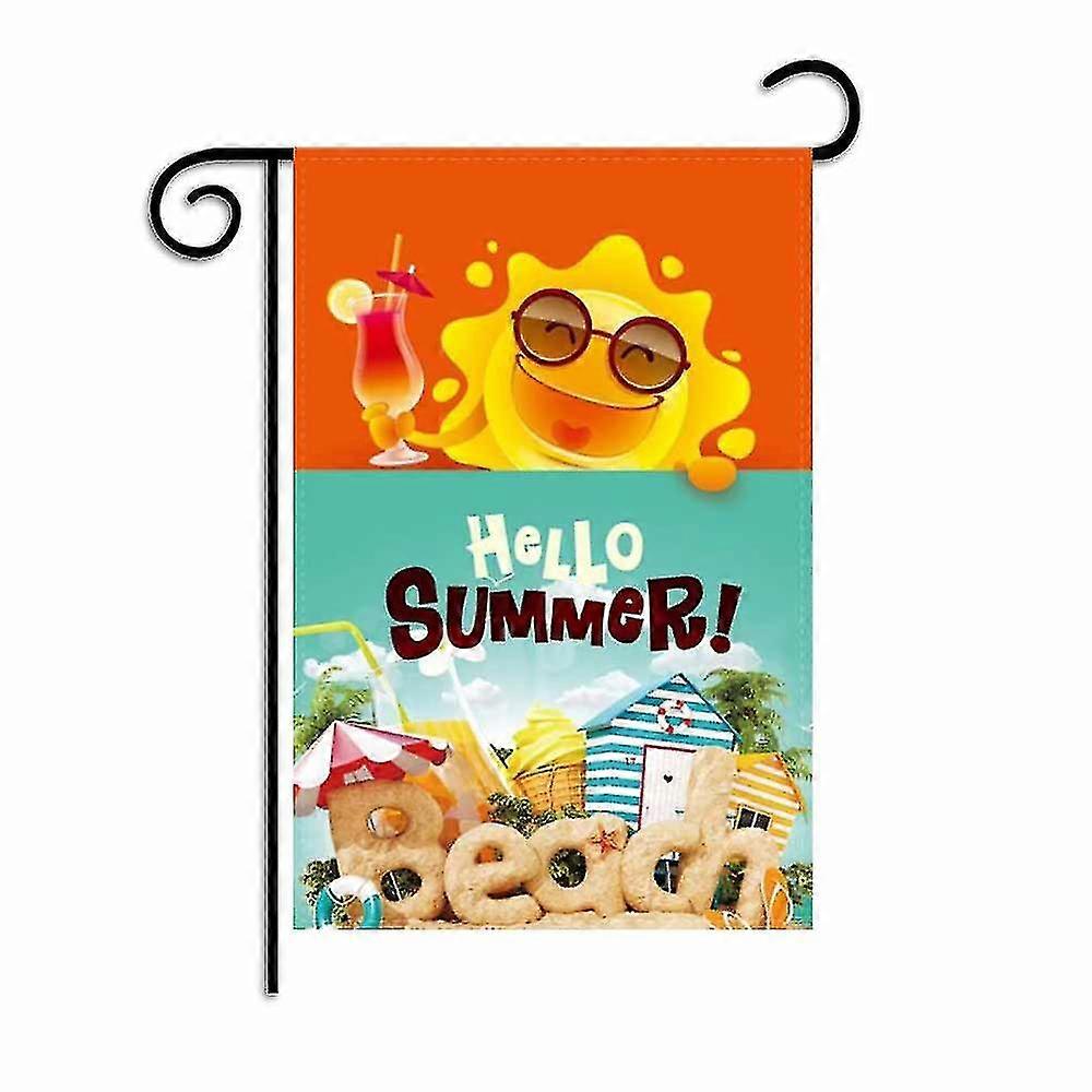 夏日花园横幅 Hello Summer For Farmhouse Yard 户外装饰横幅-shdsa