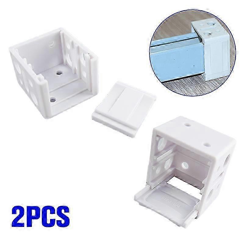 2 PCS White Blind Brackets Low Profile Box White Mounting Bracket for Window Blinds Shutter Plastic Installation Accessories Mou