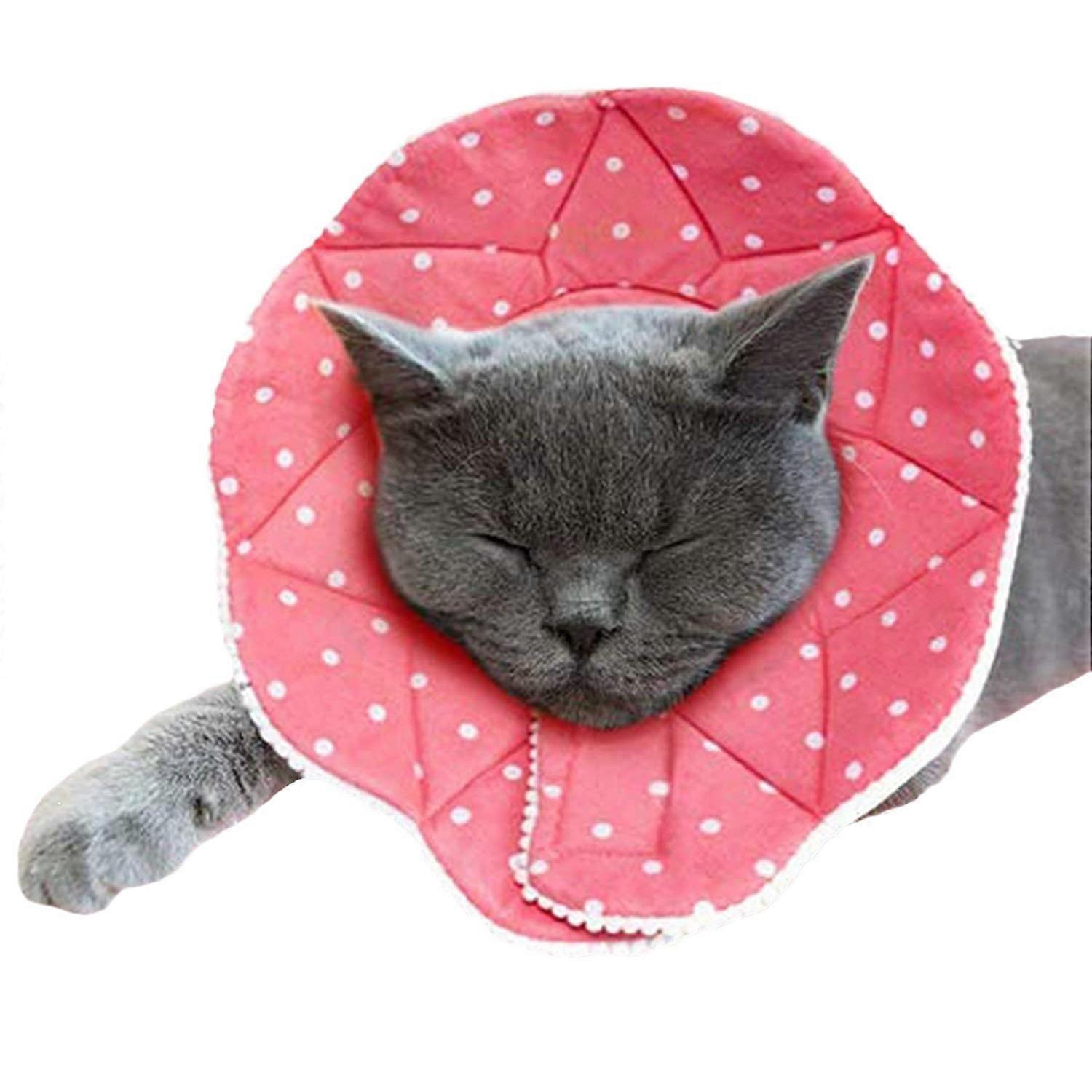 Comfortable Post-surgery For Cats And Dogs, Robust, Waterproof, Resistant To Scratches And Bites, Easy To Clean, With Adjustable Collar Attachment for