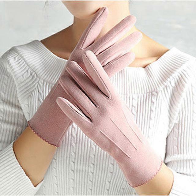 Nouvelle élégance Vintage coupe-vent écran tactile gants femmes hiver plein doigt main plus chaud doux gant femelle Guantes