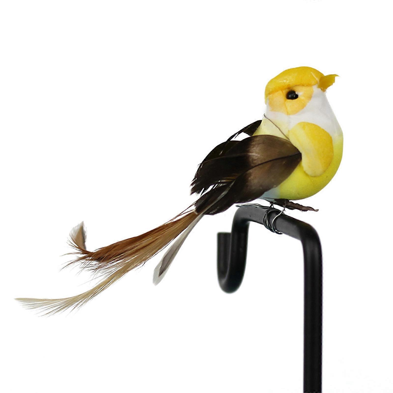 12pcs Artificial Simulation Foam Feather Bird Ornaments