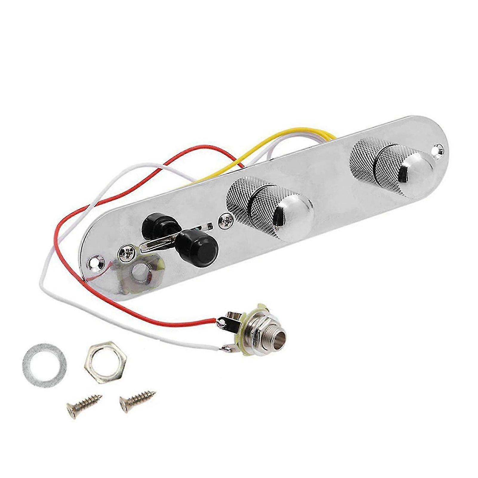 Guitar Control Plate Solid 3 Way S  Compact Loaded Control Plate Pre-Wired With Wiring Harness For Fender Tele