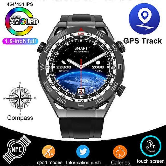 2023NEW GPS NFC Smartwatch For  DT-Ultra Adult AI Voice Assistant HD Bluetooth Call 360mAh Smart Watch For IOS