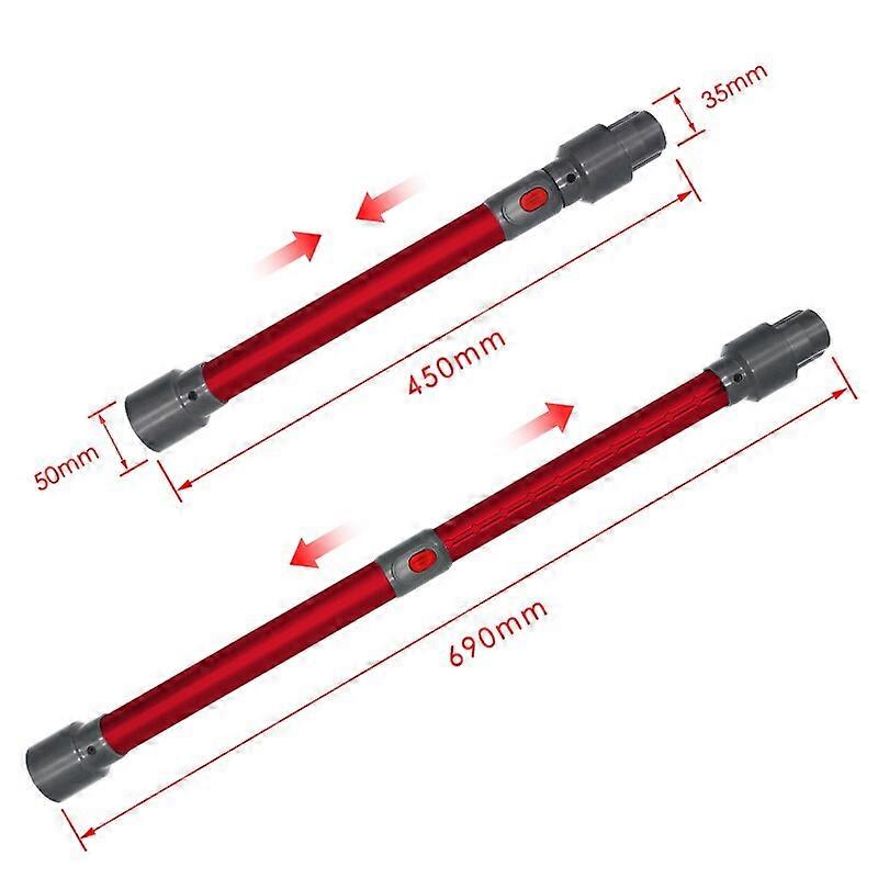 For Dyson V7 V8 V10 V11 Wireless Vacuum Cleaner Extension Rod Telescopic Straight Tube Extension Rod Accessories Carpet Sweepers