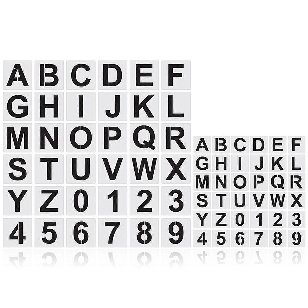 72Pcs Multi-function Stencils Reusable Spray Stencils Compact Letter Stencils DIY Supply