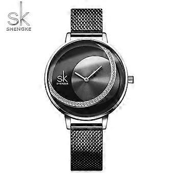 SK rhinestone ladies watch sun pattern mesh belt ladies watch