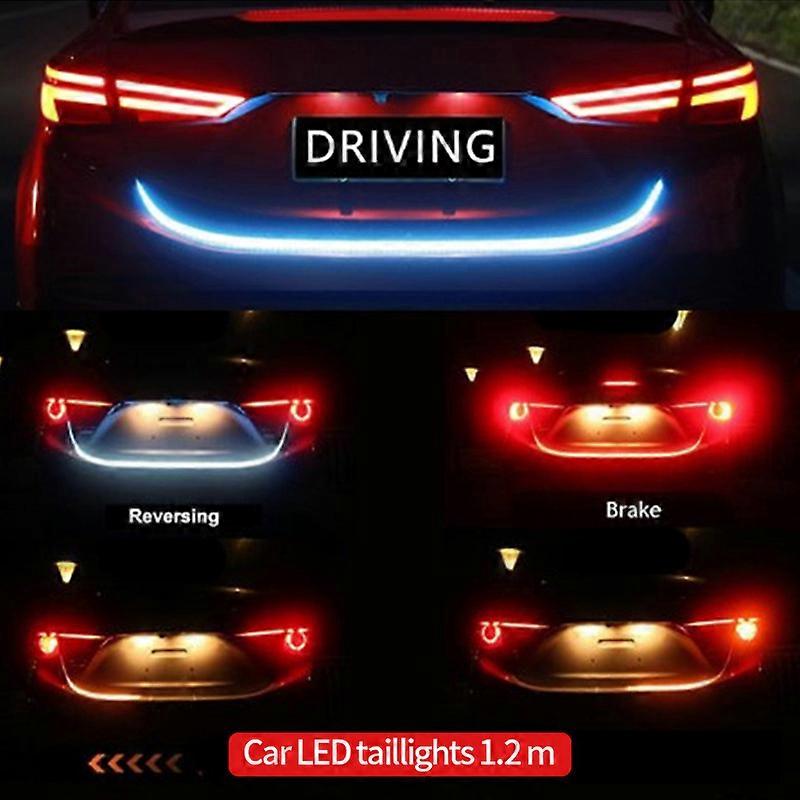 Car LED Tail Light Tail Box Edge Light Tail Box Light Multi-Mode Magic Color Streamer Car Rear Box Racing Light
