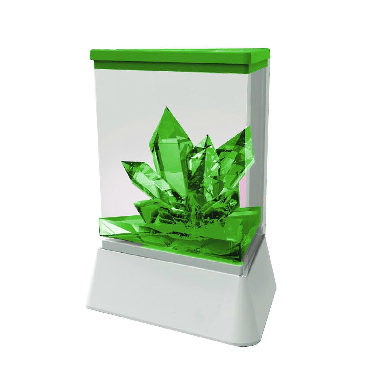 Green Crystal Growing Kit with Display Cases DIY Science Experiments Guide Gift