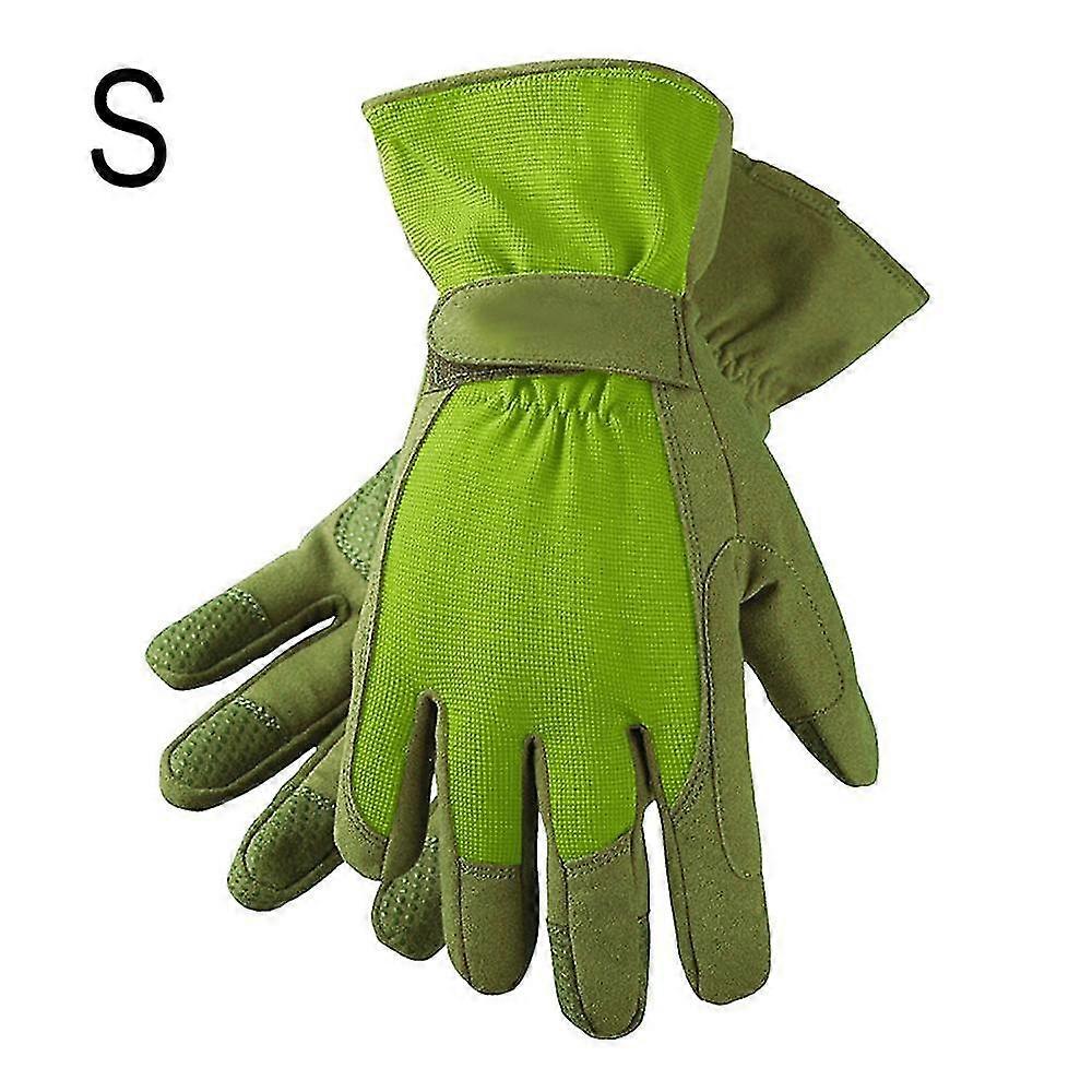 Green 1 Pair Of Women's Gardening Gloves, Thorn And Puncture Rose Protection Hand Guards(S)