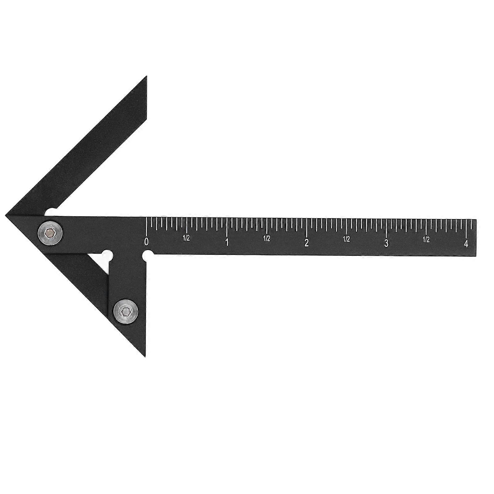 Center Scribe Gauge Line Circle Marker 45 90 Degree Angle Finder Imperial Aluminum Alloy Woodworking Measuring Tool Black