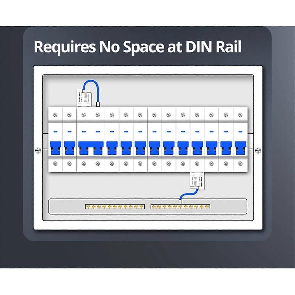 Tuya Zigbee MiNi Energy Meter Electric Monitor Sensor Real-Time Measure Support Zigbee2mqtt Home Assistant Control 63A