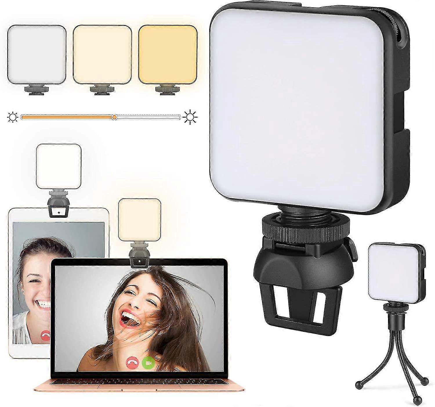 Video Conference Lighting Kit, Laptop Light, Webcam Lighting With Clip, Zoom Light Laptop Computer, Zoom Meeting, Remote Working, Streaming And Self B