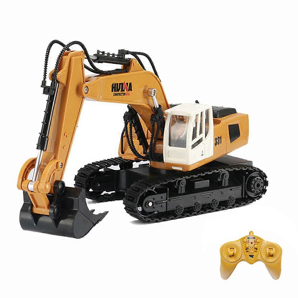 HUINA 1:16 RC Truck RC Excavator Toy for Boy Caterpillar Alloy Tractor Model Engineering Car 2.4G Radio Controlled Car 9 Channel