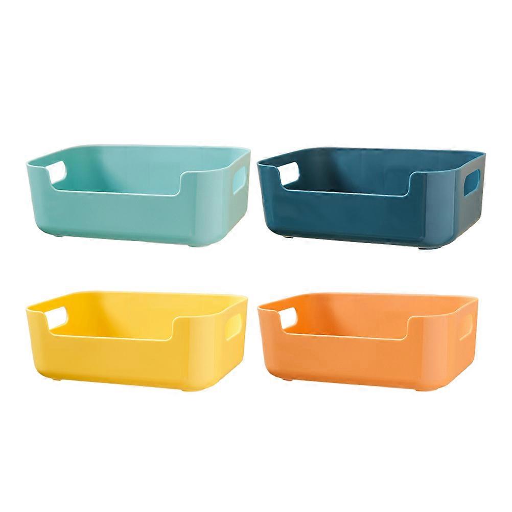 4Pcs Macaron Storage Boxes Hole-free Wall Boxes Bedroom Storage Holders