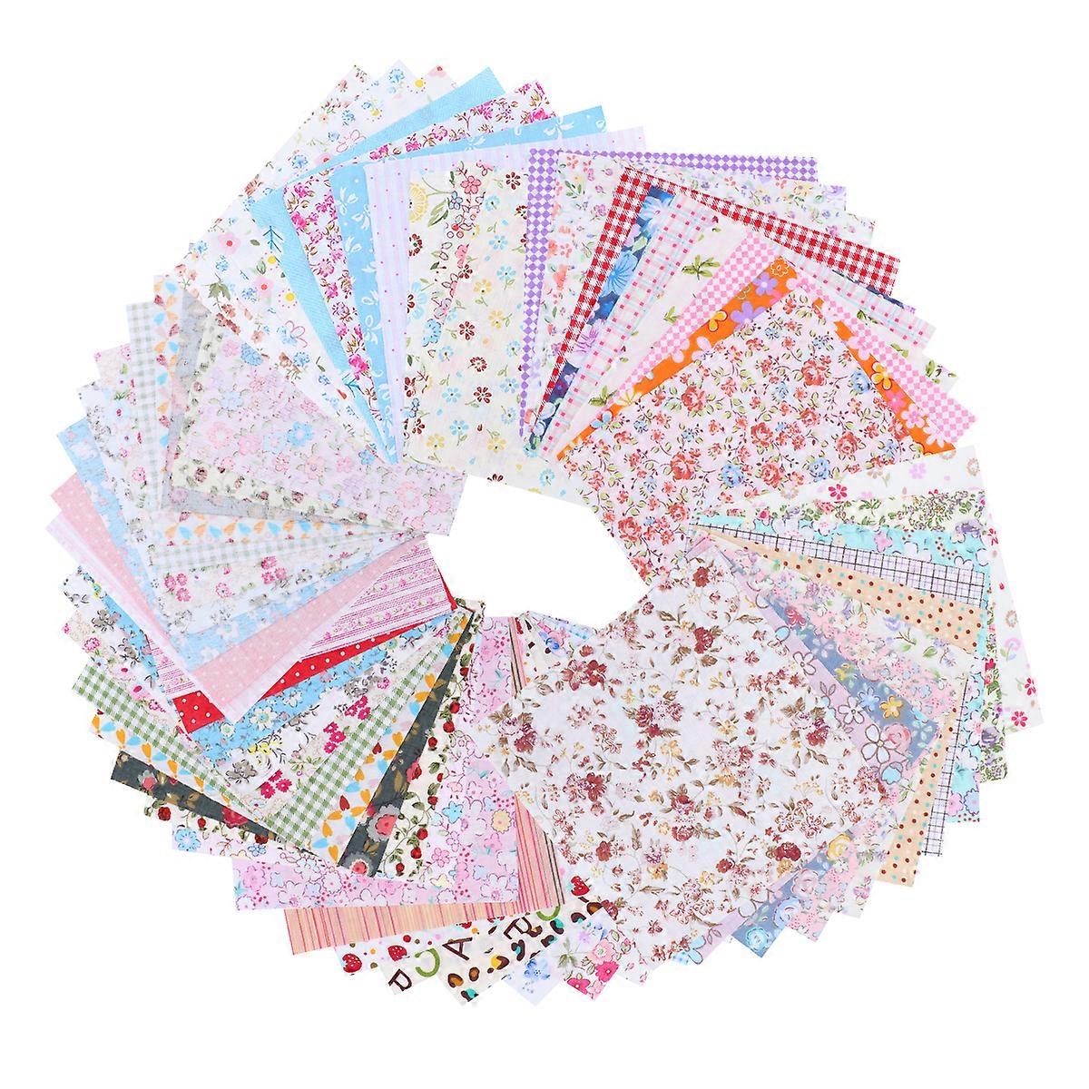 50pcs Cotton Fabrics DIY Patchwork Handmade Cloth Materials for Sewing Scrapbooking Quilting (15X15CM)