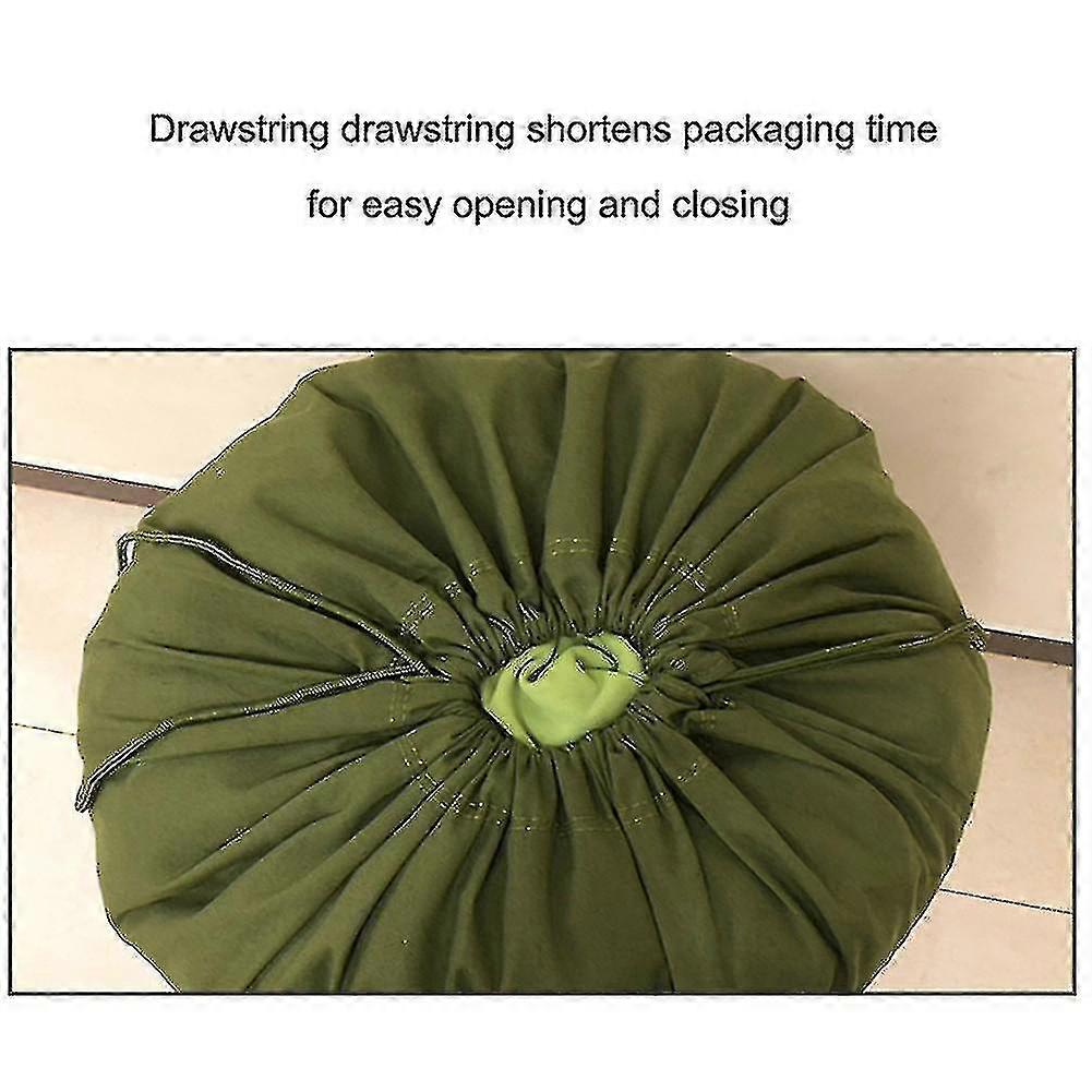 Canvas Drawstring Large Bag Army Green Pouch Laundry Organizer Clothes Toy Household Storage