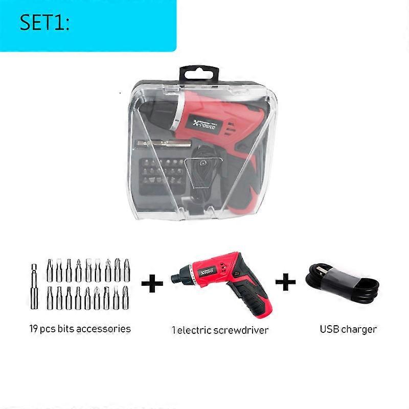 3.6V Cordless Electric Screwdriver Rechargeable Lithium Battery Adjustable Torque Multi-function Drill