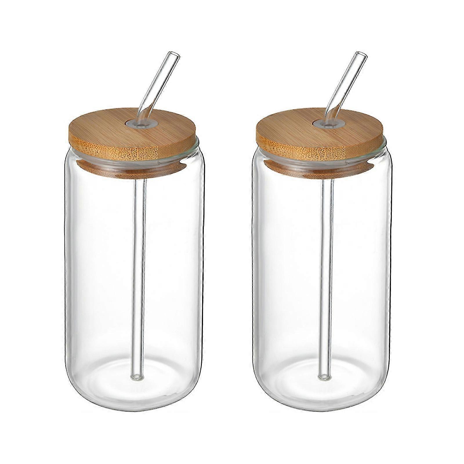 Canette en forme de verre Lait Café Tasse Cola Can Cup Transparent Durable, 2pcs