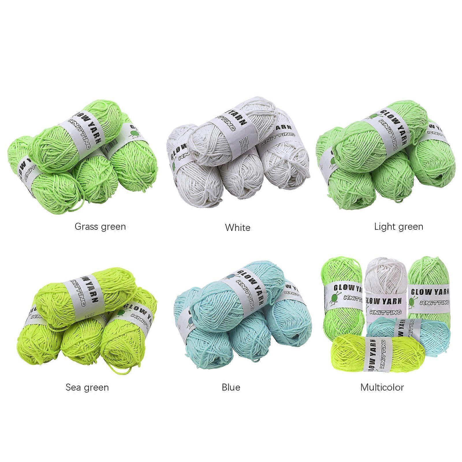 Handmade Luminous Chunky Yarn Glow in the Dark Knitting Soft Hand Knitted Yarn Diy Weave Glowing Wool