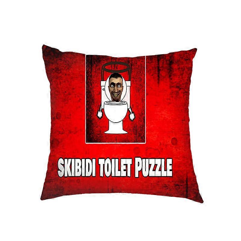 Skibidi WC federa velluto divano cuscino fodera 45 * 45cm
