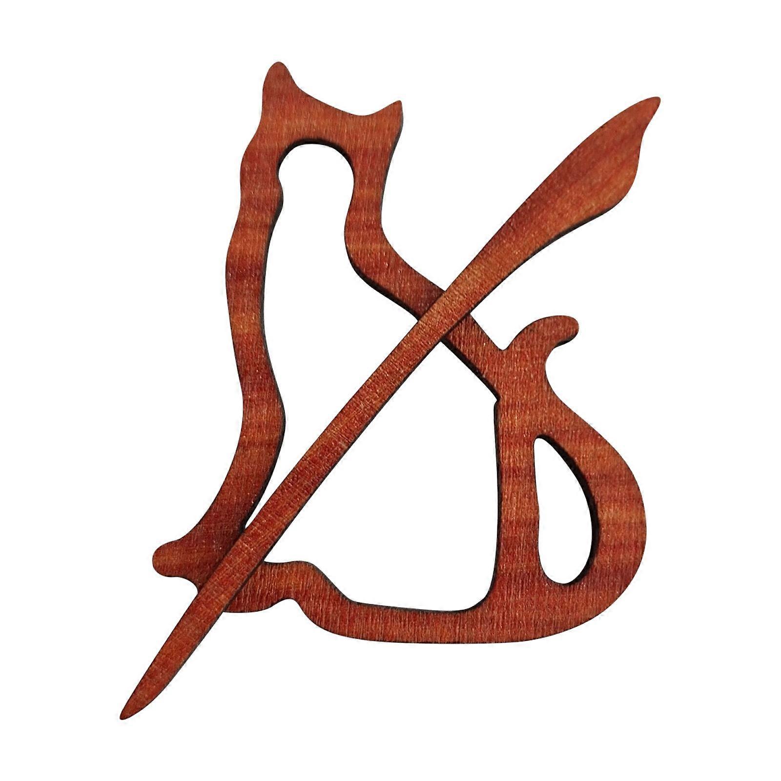 ブローチギフト木製カーキ女性男性10 5 2 cm耐久性のある創造的なスカーフコスチュームピン