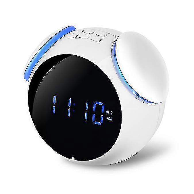 Wireless  Tooth Speaker, Mini Digital Alarm Clock Mp4 Smart Speaker White