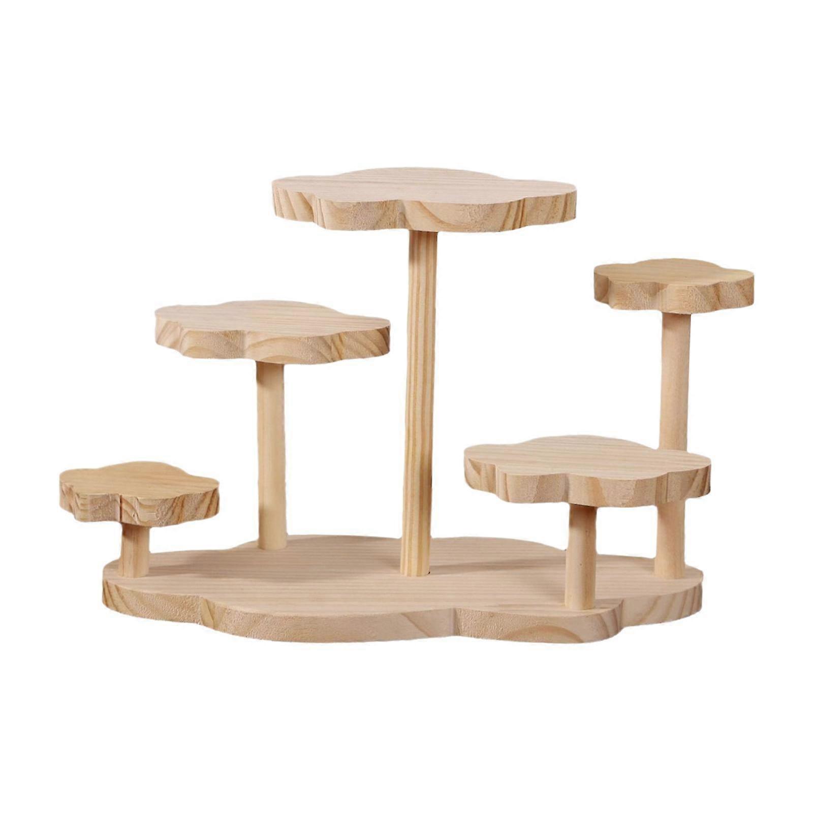 Wood Display Stand Model Display Riser Stand Organizer for Restaurant Indoor