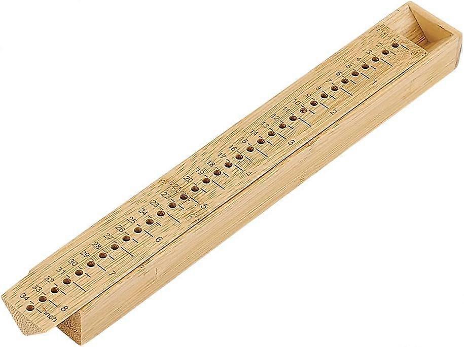 Bamboo Bookbinding Punching Tool with Piercing Guide Book Binding Tool Hand Account Binding Kit for Book Lover Punching Navajo White 8.86x1.22x0.8 Inc