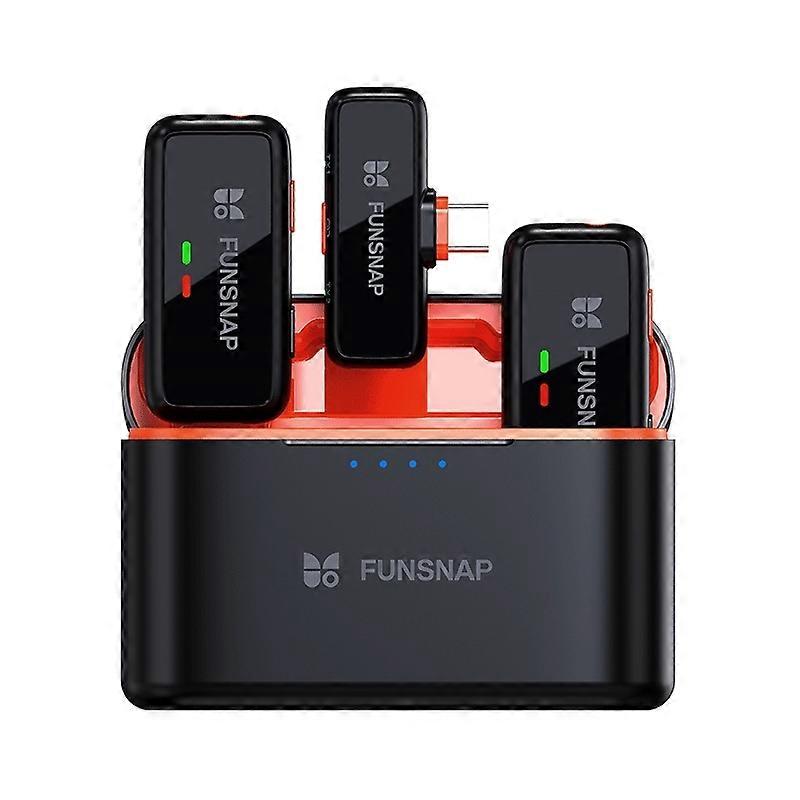 S6 Wireless Microphone Type-C RX + 2 TX with Charging Case