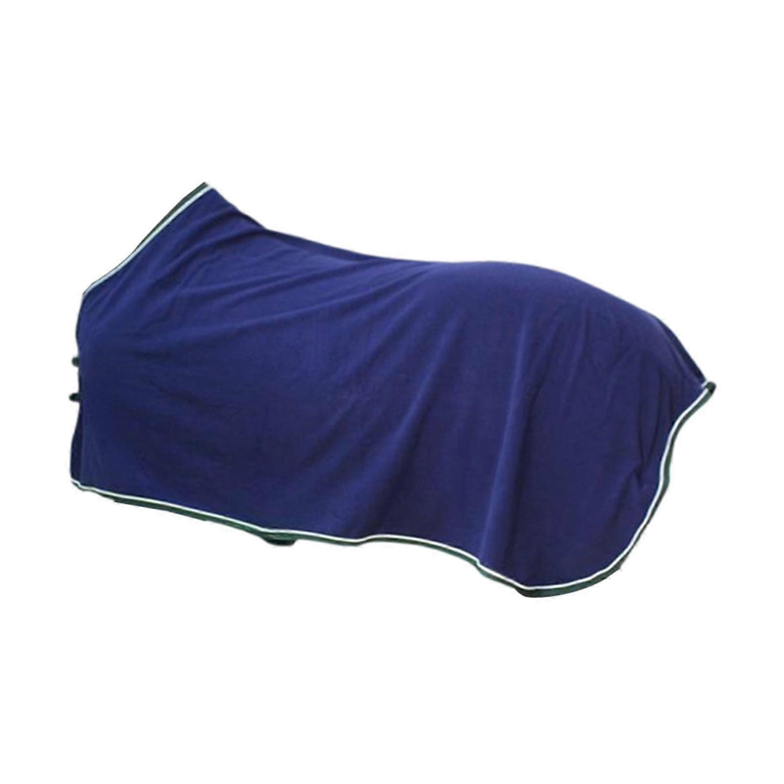 Häst Fleece Täcke Håll Varm Robust Vinterfilt Lätt Hästlakan S Mörkblå